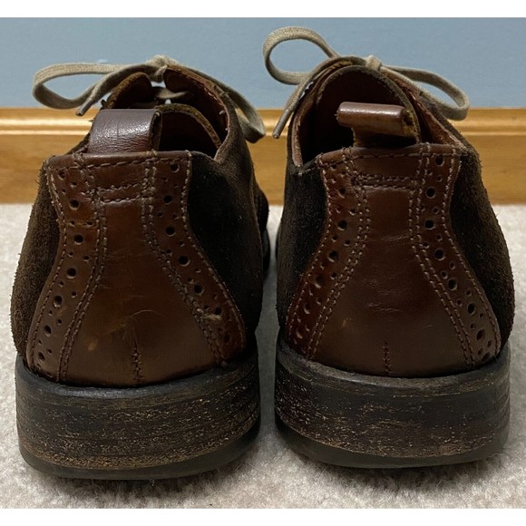 J&M 1850 Johnston & Murphy Brown Leather Suede Oxford Shoes Mens 8M 20-3676 main image 8